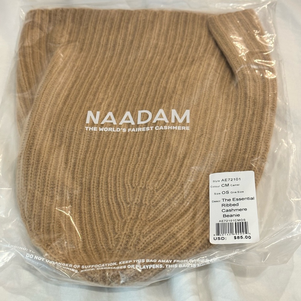NAADAM 100% Cashmere Beanie. Mongolia. New in package.